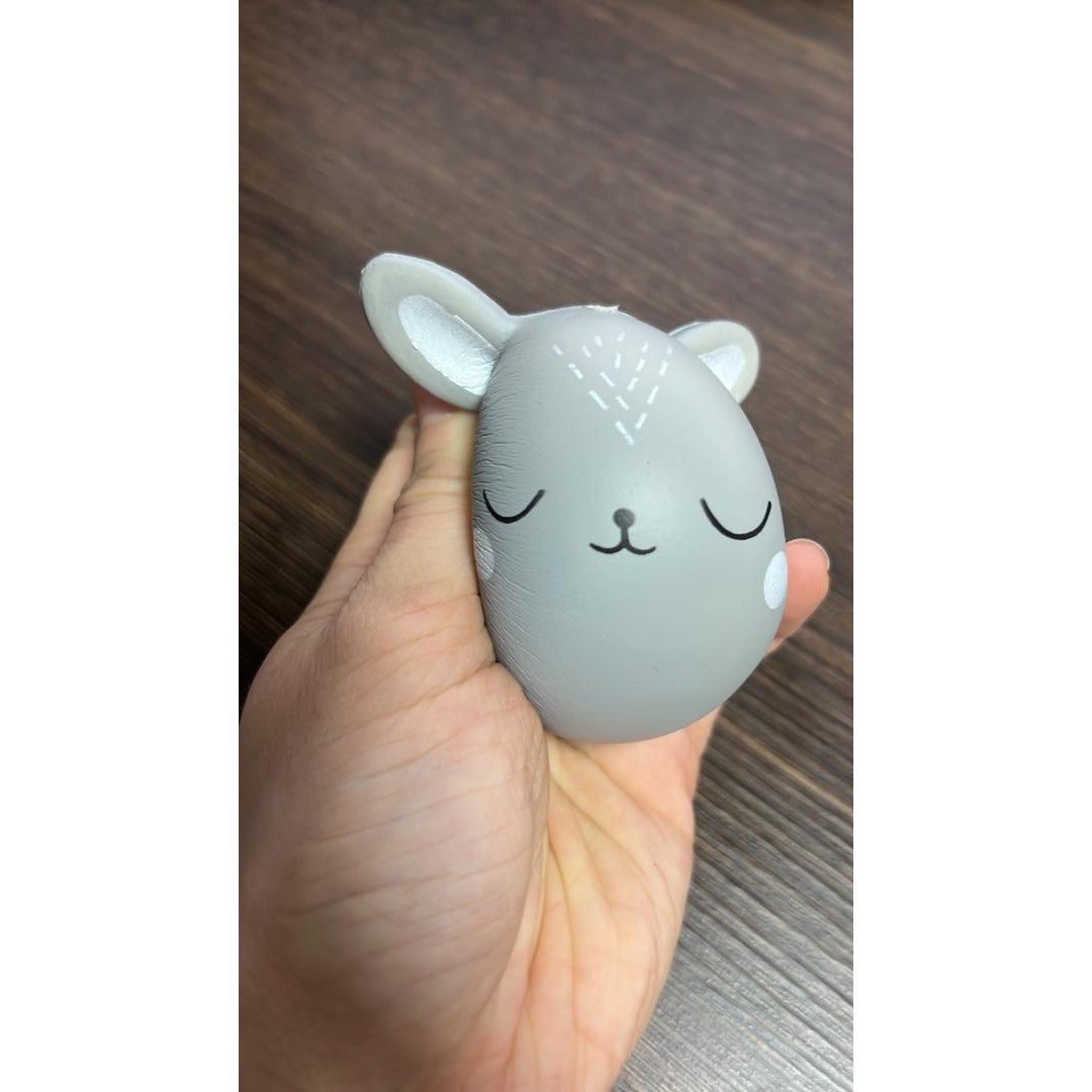 Jucarie Squish Toy Flippy, model pisica gri