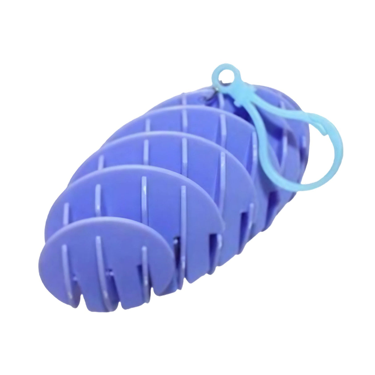 Jucarie Worm Fidget de Decompresie, Flippy, Anti Stres, Dimensiune Compacta 6 cm, Dimensiune Extinsa 15.5 cm, Albastru eschis