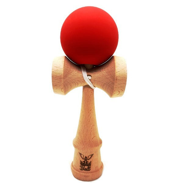 Kendama Ball Originala Lemn Fag Mat Grip Rosu - vivimall.ro
