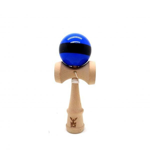 Kendama Ball Originala Stripe Negru Lemn Fag Albastru - vivimall.ro