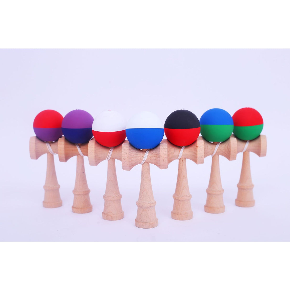 Jucarie Interactiva Kendama, Flippy, din Lemn, 18 cm, Joc de Indemanare pentru Copii si Adulti, Model Amestecarea a trei culori - Kendama Model 7 Diferent Models - vivimall.ro