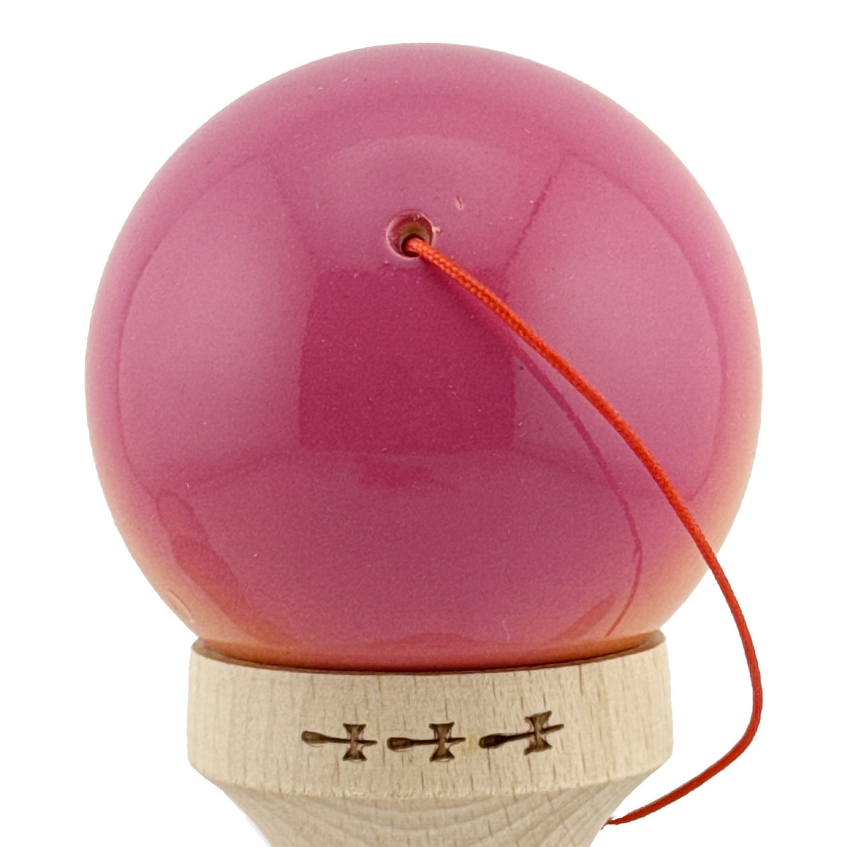 Kendama X Originala, Profesionala, Flippy, Big Cups V2, Super Sticky Cupe Mari, Rulment Metalic cu Ata 55 cm, Roz/Portocaliu/Galben - vivimall.ro