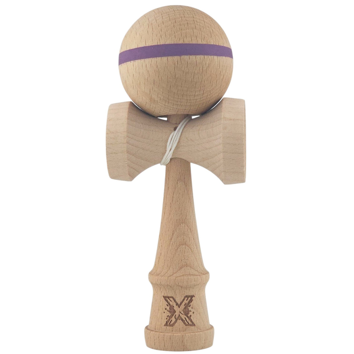 Kendama X Originală, Profesională, Flippy, din Lemn, 18 cm, Dunga Mov