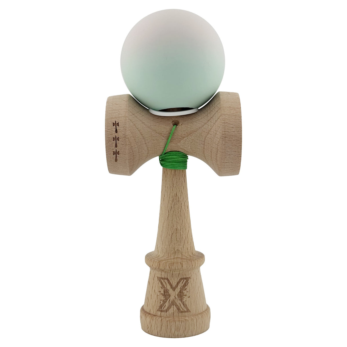 Kendama X Originala, Profesionala, Vivimall, Big Cups V3, Rubber Grip model Roz/Verde - vivimall.ro