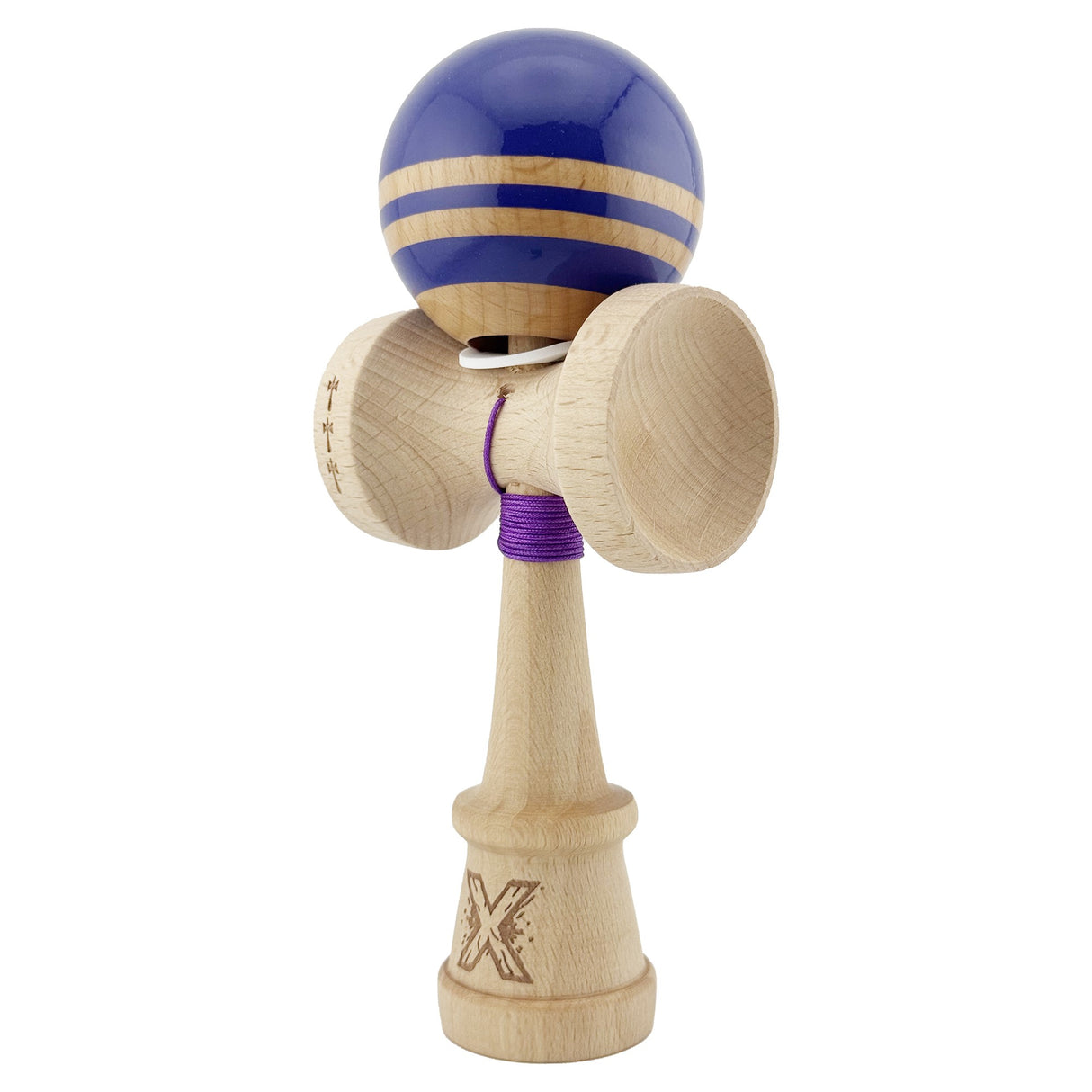 Kendama Originala X - Rainbow, Super Sticky, V3 King Size Cup, Gaura in Baza, Profesionala, Vivimall, din Lemn, 18 cm, Violet