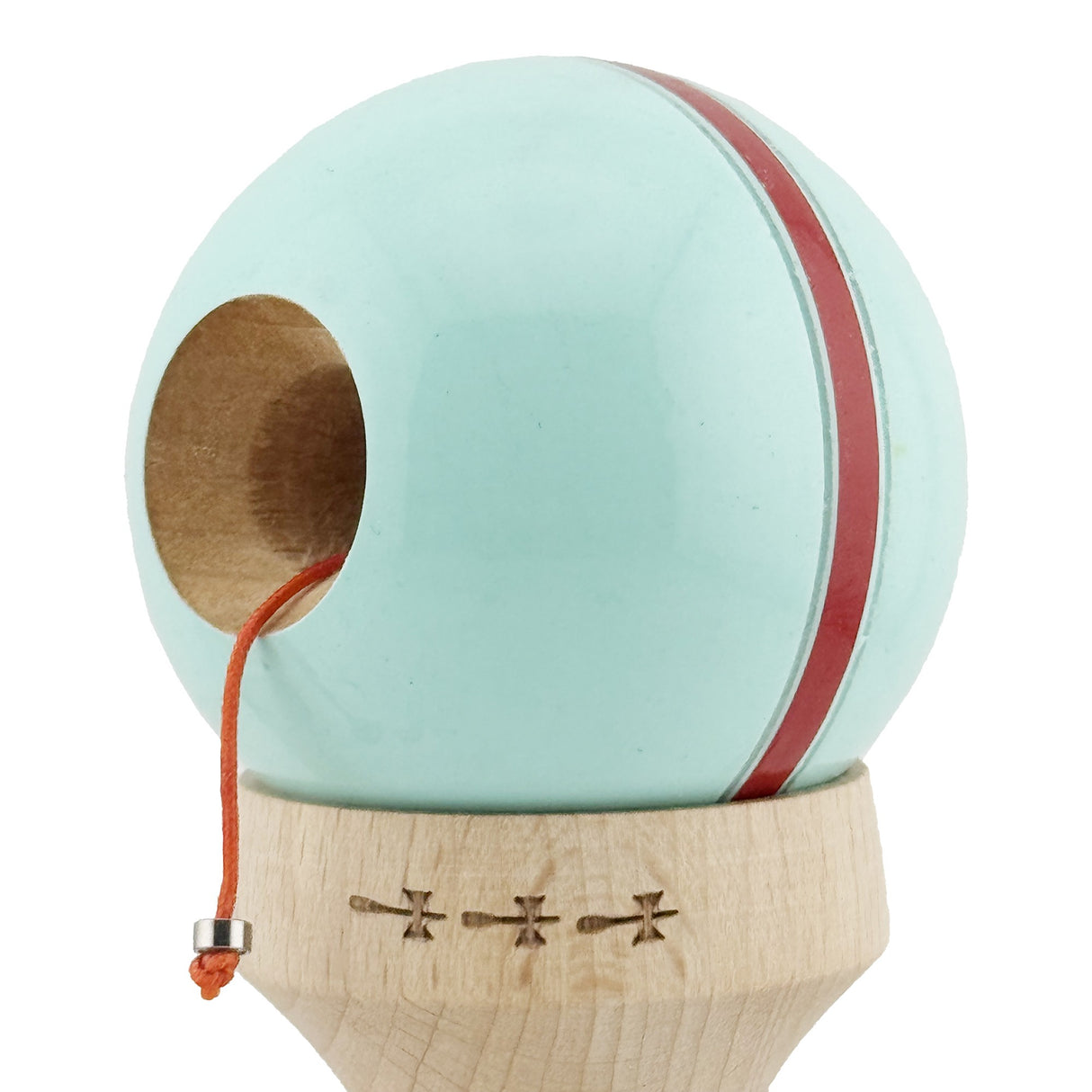 Kendama Originala X - Silken, Super Sticky, V3 King Size Cup, Gaura in Baza, Profesionala, Vivimall, din Lemn, 18 cm, Mint - vivimall.ro
