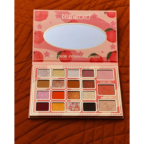 Palete De Machiaj, Kevin & Coco, Peach, Fard De Pleoape, 19 Culori, 19X13X1.5 Cm - vivimall.ro