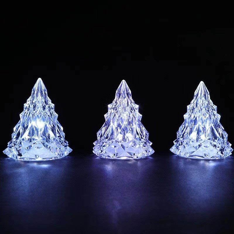 Lampa de Veghe, Vivimall, Model IceBerg, cu Baterii, Lumina Rece, Transparent, 6.5x8 cm
