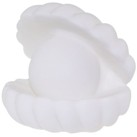 Lampa de Veghe, Flippy, Model Scoica cu Perla, Lumina Alb Rece, 10 x 8.5 cm, Led, Baterii Incluse 3 x LR44, Alb - vivimall.ro