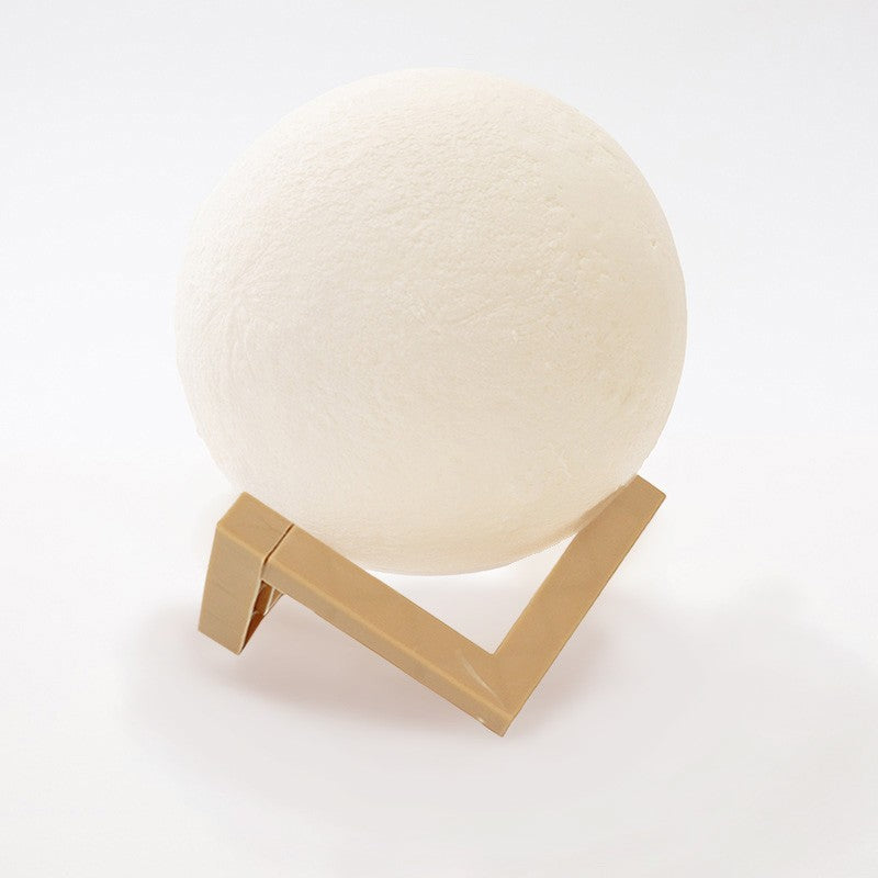 Lampa de veghe luna 3D Moon Light, lumina LED alb cald, alimentare baterii, fara acumulator, stand din plastic inclus, ø 10 cm, Vivimall - vivimall.ro