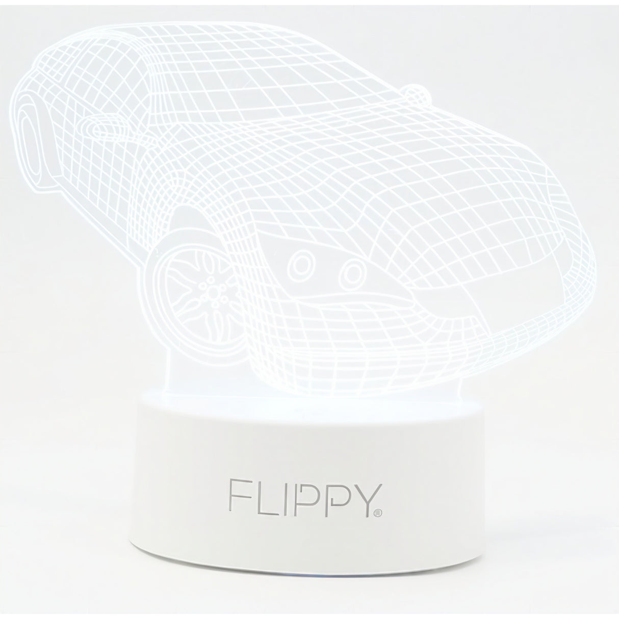 Lampa LED decorativa, Vivimall, 3D, Masina Sport, doua moduri de alimentare USB si baterii, 20 cm inaltime, din material acril si lumina multicolora, alb - vivimall.ro