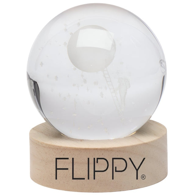 Lampa Led Decorativa, Cu Bila De Cristal Cu Diametru 6Cm, Alimentare Usb, Suport Din Lemn, Lumina - vivimall.ro