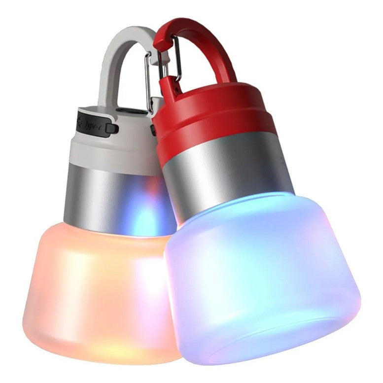 Lampa Portabila, Flippy, de Voiaj/Camping, Incarcare USB, IPX5, LED RGB, din ABS, 300 mAh, 10 x 5.5 x 5.5 cm, Galben