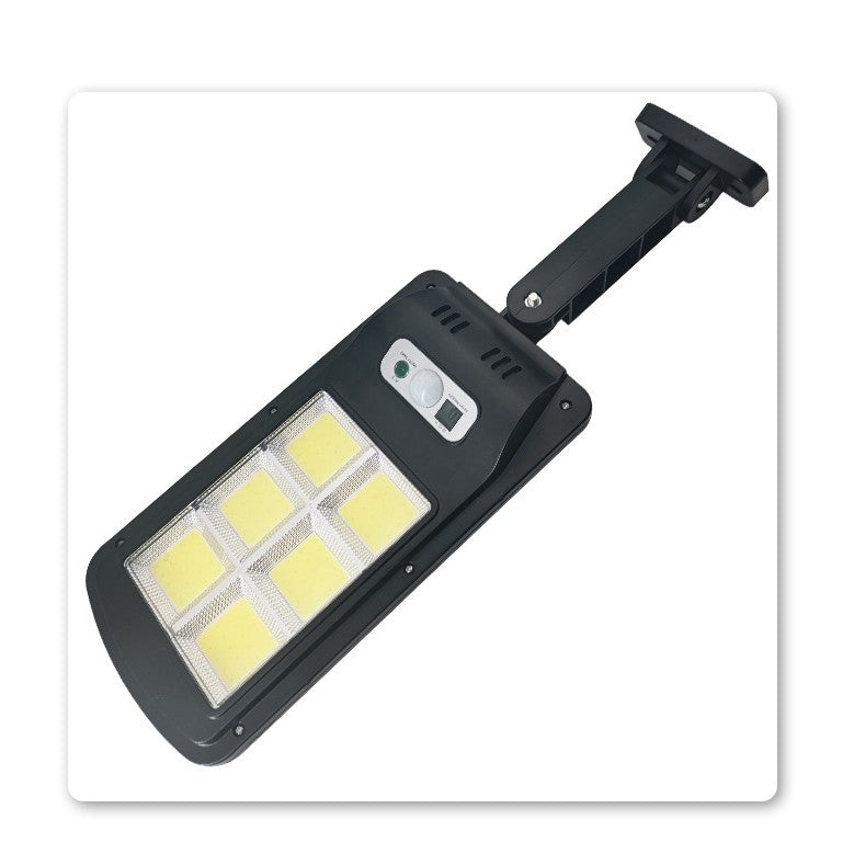 Lampa Solara De Exterior LED Vivimall, 36 cm x 11.5 cm, 2880 Lumeni 120 COB LED 24 W - echivalent 192 W bec incadescent, IP65, Senzor de Miscare, Senzor de Lumina, 6 Grile, Alb Rece