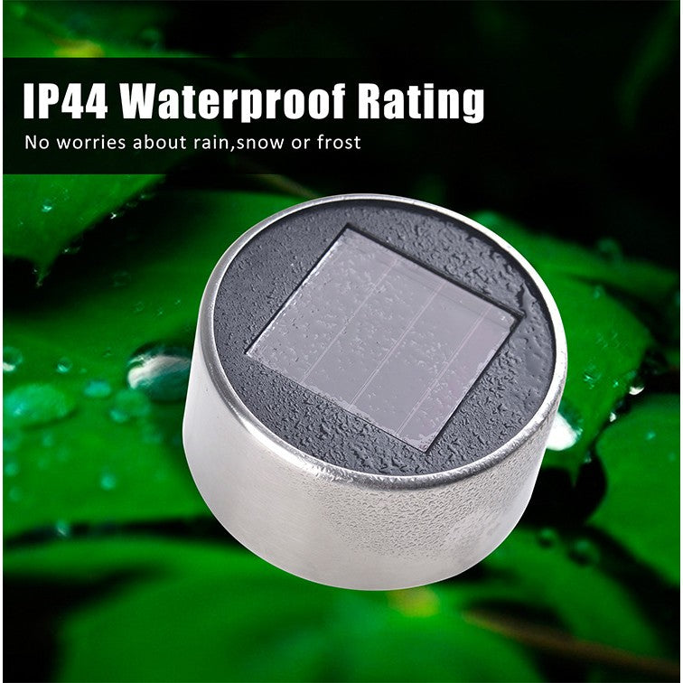 Lampa solara Led decorativa pentru gradina, Argintie, Vivimall, Lumina Alb Rece