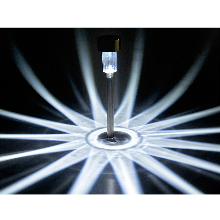 Lampa solara Led decorativa pentru gradina, Argintie, Vivimall, Lumina Alb Rece