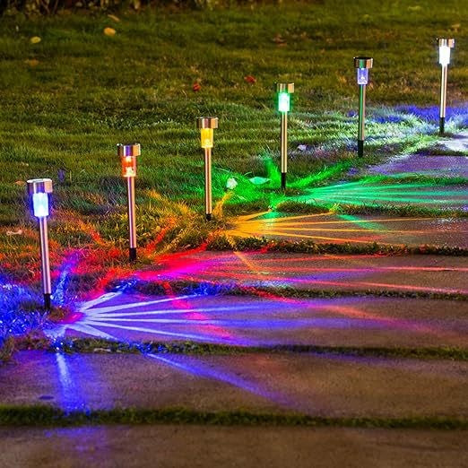 Lampă Solară LED, Decorativă, Pentru Grădină, Argintie, Vivimall - vivimall.ro