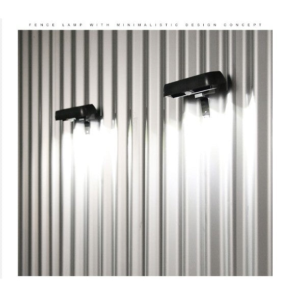 Lampa solara LED dreptunghiulara pentru perete Vivimall, 18 x 7 cm, senzor miscare, 6V, ABS, 2200mAh, rezistent la apa, culoare alb rece, suport negru