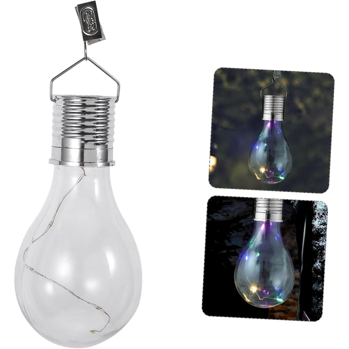 Lampa Solara LED, Flippy, Model Bec, pentru Exterior, IP65, Lumina Multicolora, Transparent