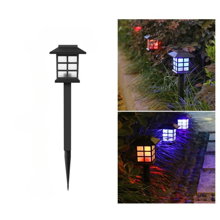 Lampa solara Led pentru gradina, Tip felinar, Flippy, Multicolor