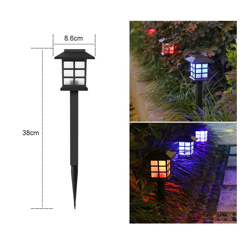 Lampa solara Led pentru gradina, Tip felinar, Flippy, Multicolor