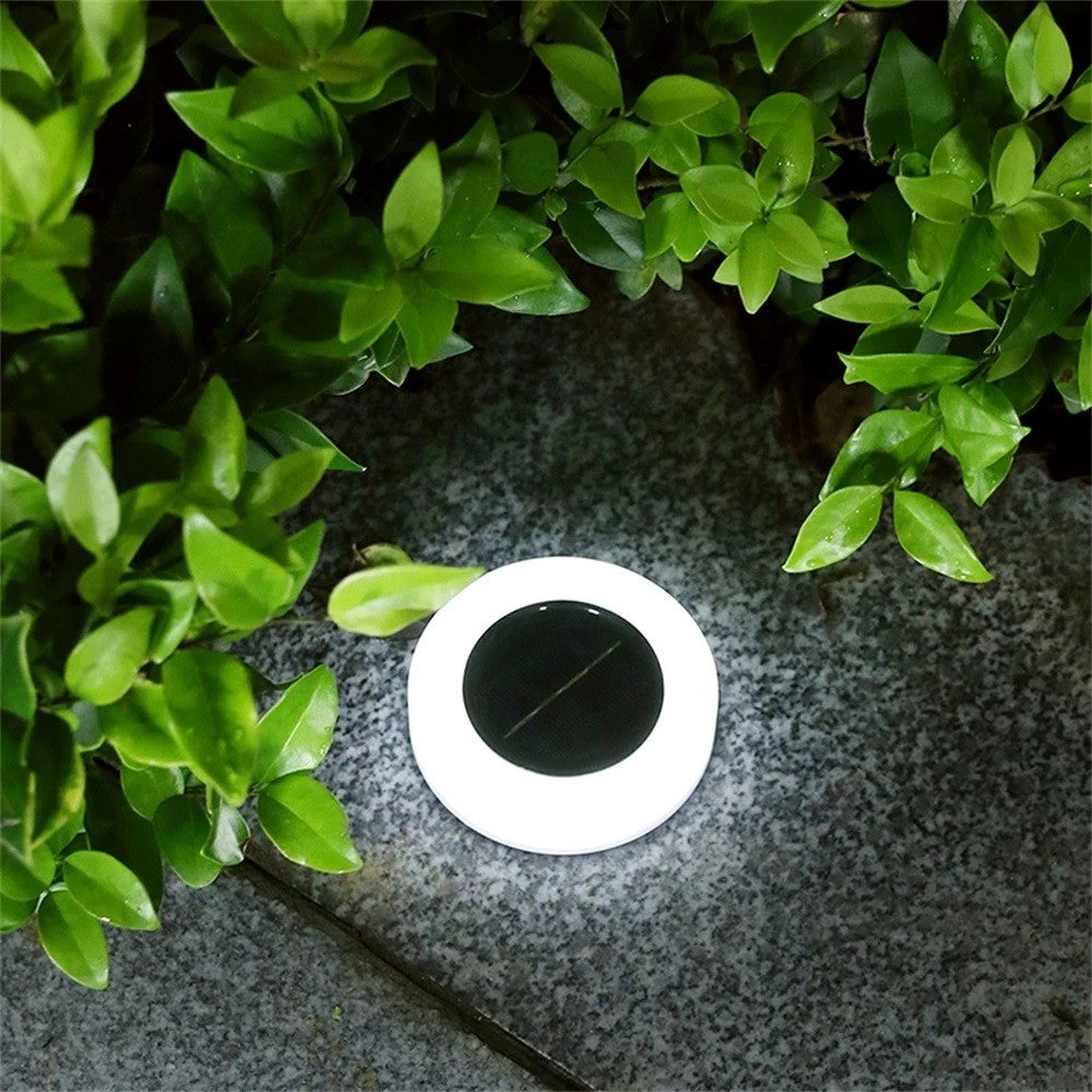Lampa solara LED, sub forma de cerc, pentru gazon sau gradina, Rezistenta la apa, Vivimall, Alb rece