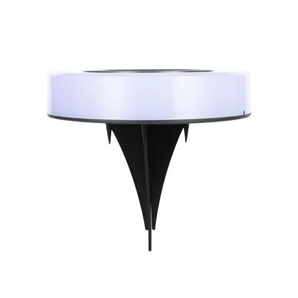 Lampa solara LED, sub forma de cerc, pentru gazon sau gradina, Rezistenta la apa, Vivimall, Alb rece