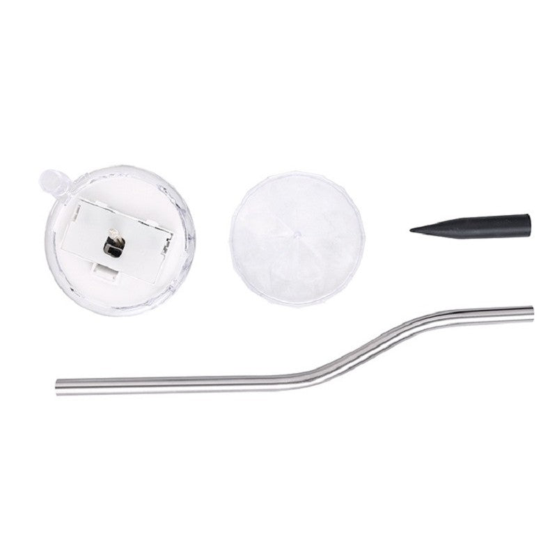 Lampa solara LED tip Diamant pentru gradina Vivimall, inaltime 30 cm, 2V, ABS, 600mAh, alb rece