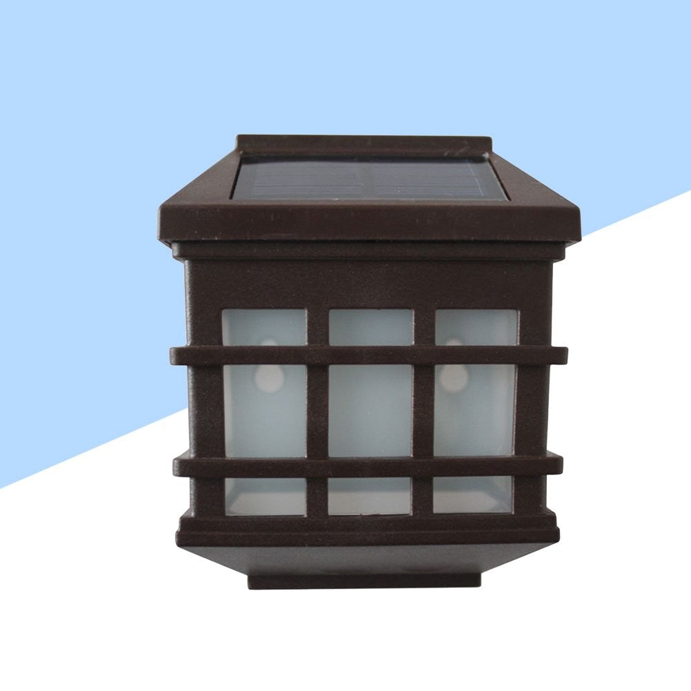 Lampa solara LED tip Felinar pentru perete Vivimall, 11.5 x 8.3cm, 1.2V, ABS, 400mAh, alb rece