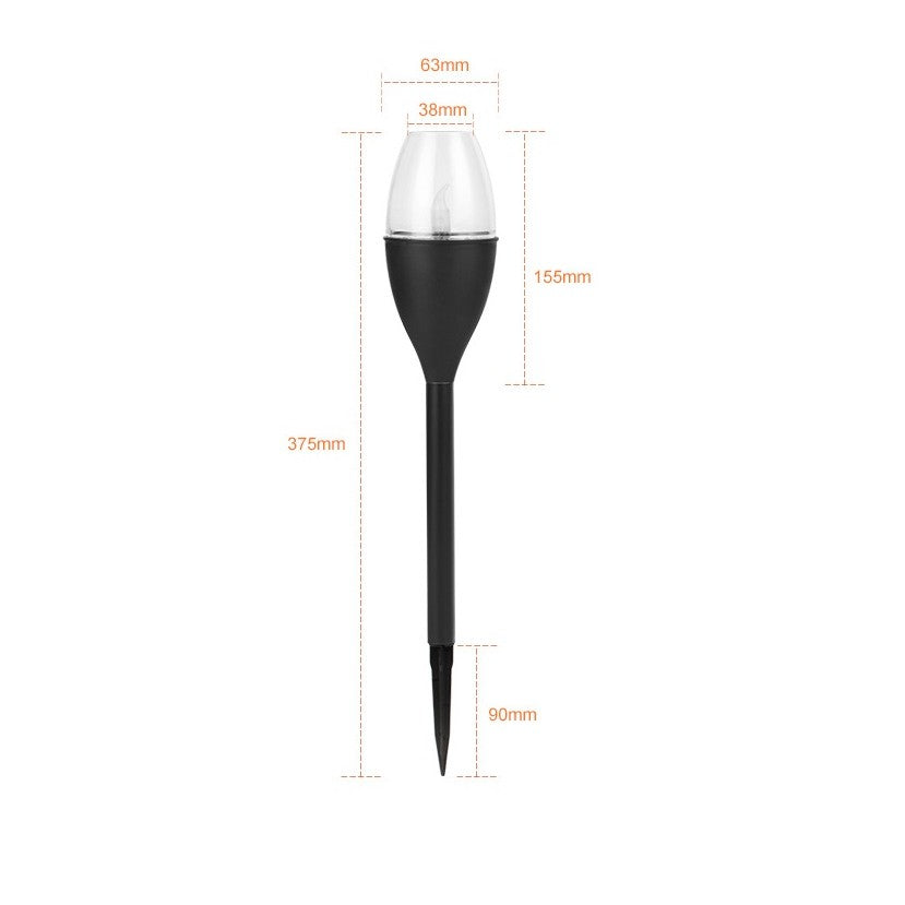 Lampa solara LED tip pahar de vin pentru gradina Vivimall, inaltime 37.5 cm, efect de flacara, material PVC si ABS, 2V, 200mAh, multicolor