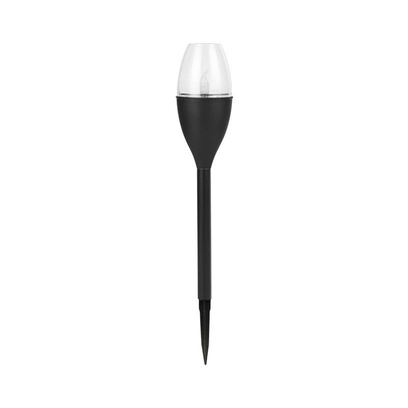 Lampa solara LED tip pahar de vin pentru gradina Vivimall, inaltime 37.5 cm, efect de flacara, material PVC si ABS, 2V, 200mAh, alb cald