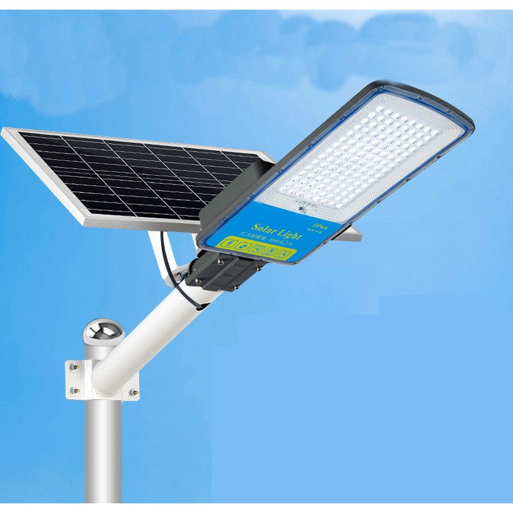 Lampa solara stradala Flippy, IP66, senzor de lumina, 120 LED-uri SMD, 1800 lm, panou 20W, putere 100W, autonomie 12-16 ore, telecomanda, montare prin fixare, pentru strada sau gradina, finisaj mat, material ABS, 49 x 21 x 5.5 cm, gri