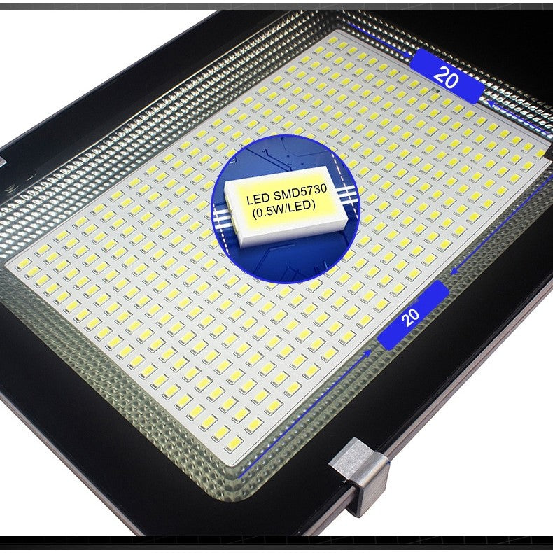 Lampa solara stradala Vivimall, pentru curte sau strada, finisaj lucios, rezistent la apa, montare prin fixare, senzor lumina, baterie de litiu, IP65, lumina rece, putere 200W, autonomie 10 ore, 49 x 21 x 6.5 cm, negru