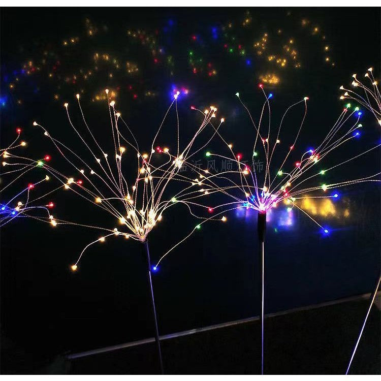 Lampa solara sub forma de artificii, 90 LED-uri, multicolor, Vivimall