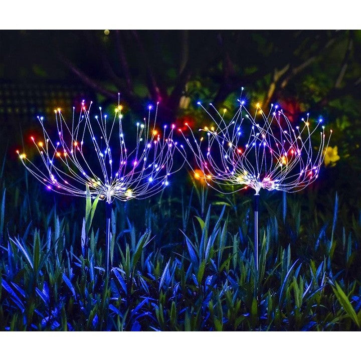 Lampa solara sub forma de artificii, 90 LED-uri, multicolor, Vivimall