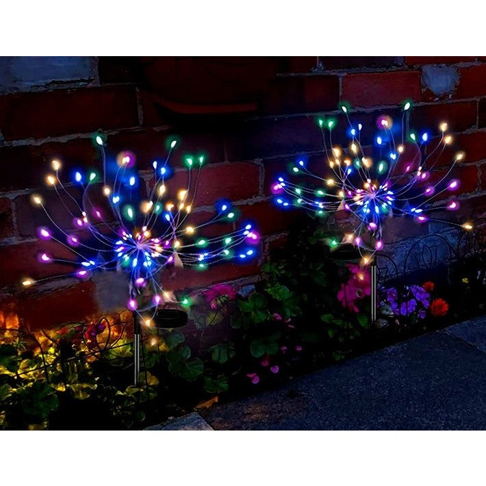 Lampa solara sub forma de artificii, 90 LED-uri, multicolor, Vivimall