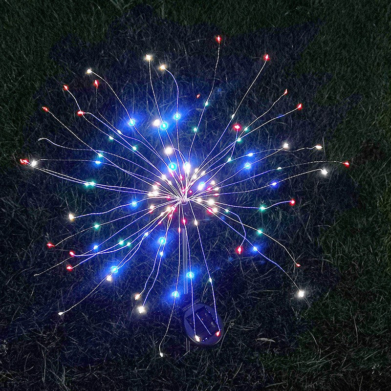 Lampa solara sub forma de artificii, 90 LED-uri, multicolor, Vivimall