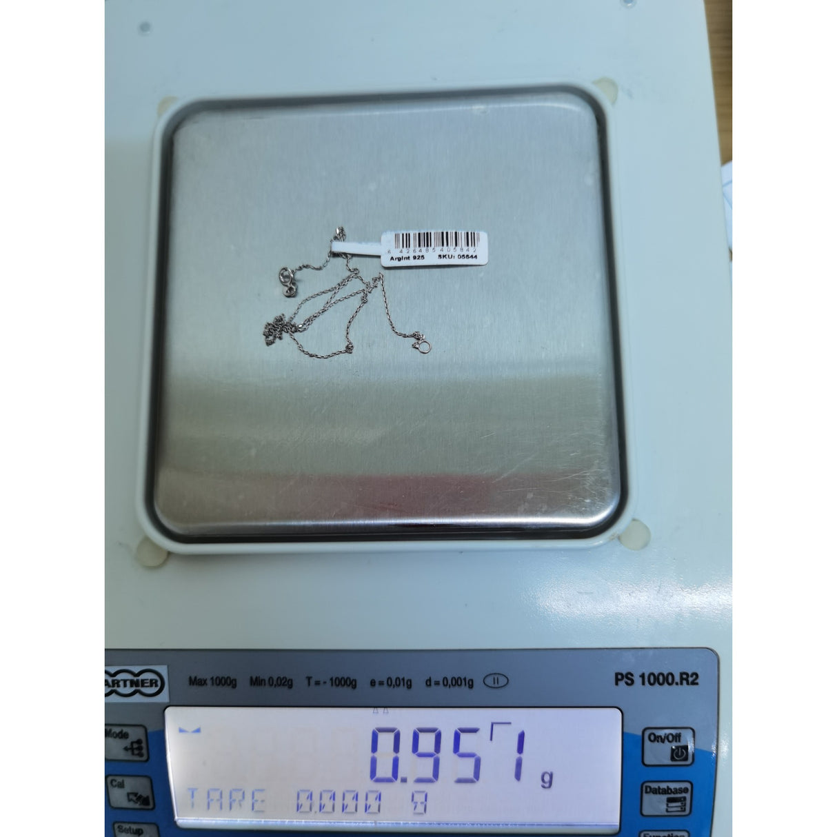 Lantisor din Argint 925 rodiat, model la baza gatului, 38 cm - vivimall.ro