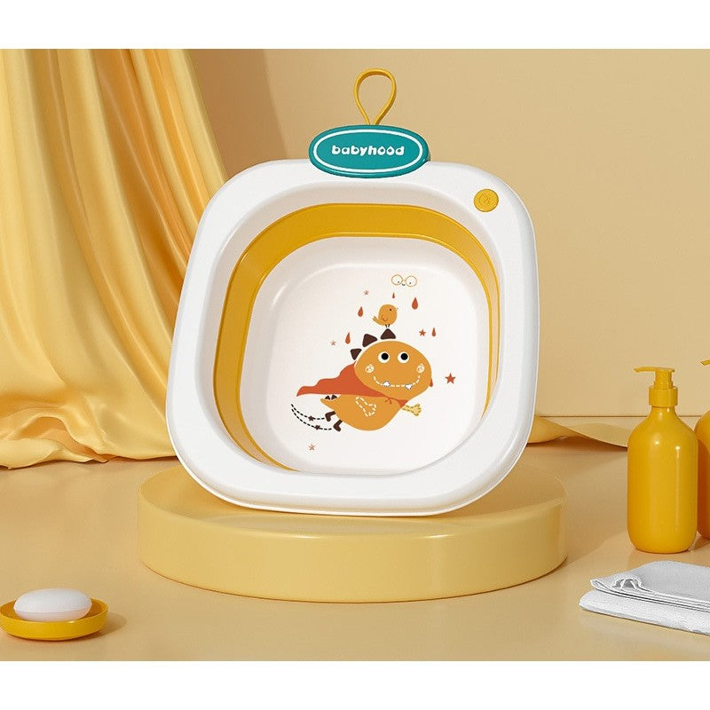 Lavoar Pliabil, Vivimall, pentru Copii 1-8 Ani, Model Animat, din PP+TPE, 32x29x10 cm, Portocaliu - vivimall.ro