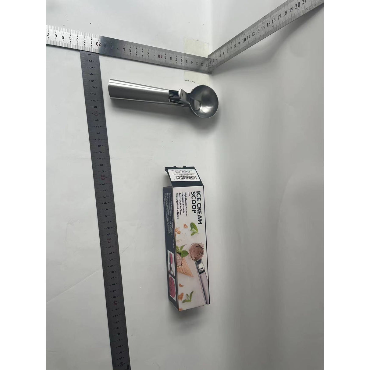 Lingura dozatoare inghetata Vivimall, Cool Serving, inox, gri - vivimall.ro