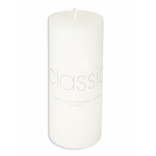 Lumanare Decorativa, Din Parafina, Cilindrica, Fara Fum Si Fara Parfum, 500 G, Ardere 72H, Ivory - vivimall.ro