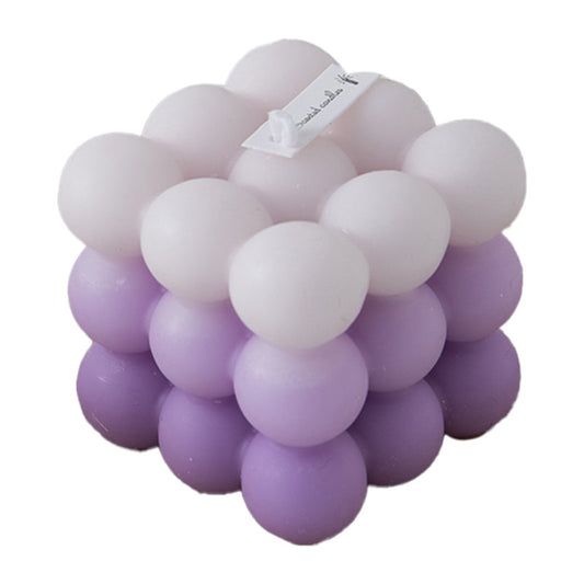 Lumanare Parfumata, Din Ceara De Soia, Gradient In 3 Culori Pale, Aroma De Lavanda - vivimall.ro