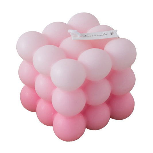 Lumanare Parfumata, Din Ceara De Soia, Gradient In 3 Culori Pale, Aroma De Piersic, Roz - vivimall.ro