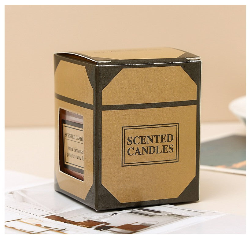 Lumanare Parfumata, Vivimall, Model Pahar Transparent, cu Ulei Esential, 4.8 x 5.4 x 5.5 cm, Aroma de Trandafir, Roz pal - vivimall.ro