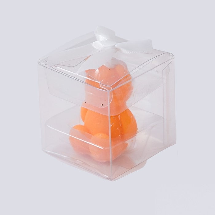 Lumanare Parfumata, Vivimall, Model Ursulet, Portocaliu, Aroma de Portocala, 5.5x3.6x4 cm - vivimall.ro