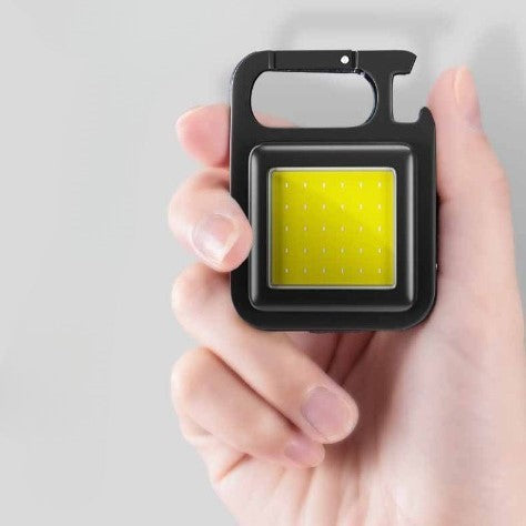 Lanterna de buzunar tip breloc, 30 LED-uri, incarcare prin usb Type C, pentru exterior, camping, alpinism, ciclism, Vivimall - vivimall.ro