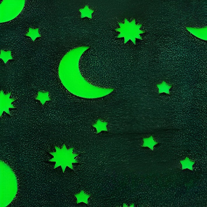 Patura Fosforescenta, Vivimall, Moale, Pufoasa, Lumineaza in Intuneric, 1.5x2 m, Model Cer Instelat, Gri - vivimall.ro