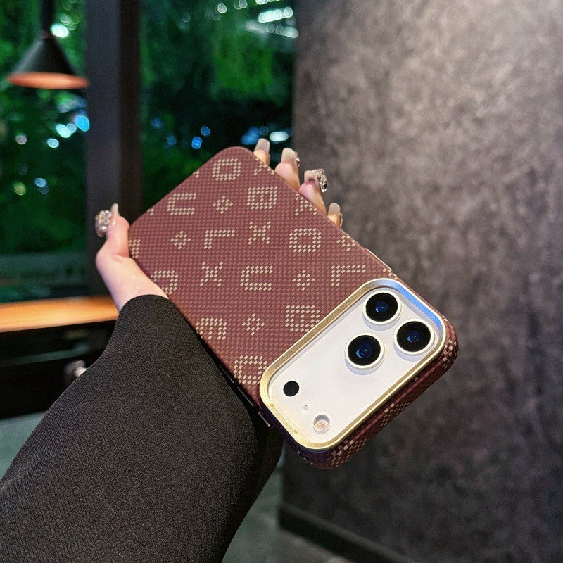 Carcasa Magentica, Vivimall, din Fibra de Carbon, pentru iPhone 17 Air, Portocaliu - vivimall.ro