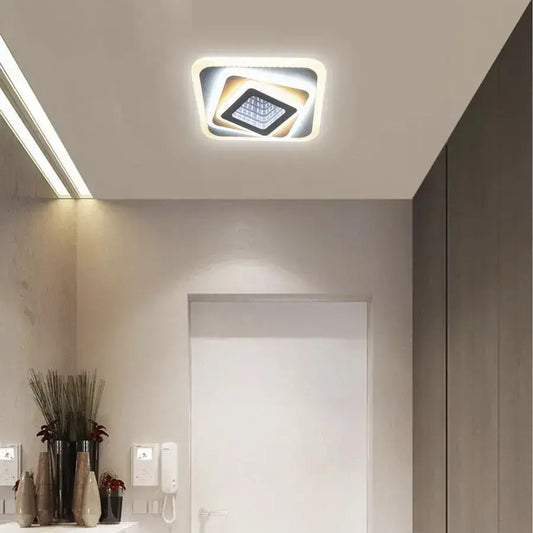 Lustra Led Nexa 3D, Patrata, Lumina Rece/Calda/Neutra - vivimall.ro
