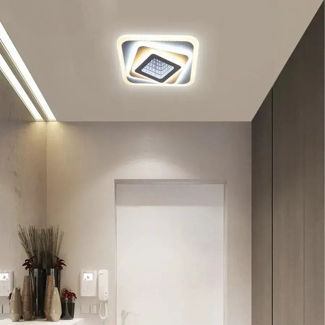 Lustra Led Nexa 3D, Patrata, Lumina Rece/Calda/Neutra - vivimall.ro